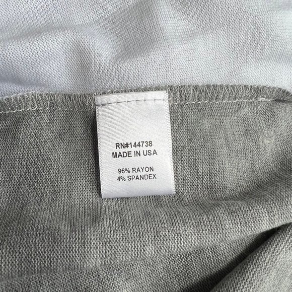 Hye Park And Lune Sweater Tunic Size Medium Gray White Short-Sleeve NWT - Picture 4 of 5